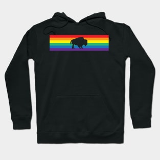 Buffalo Pride Week Rainbow Gay Pride Colors LGBTQ Ally Hoodie